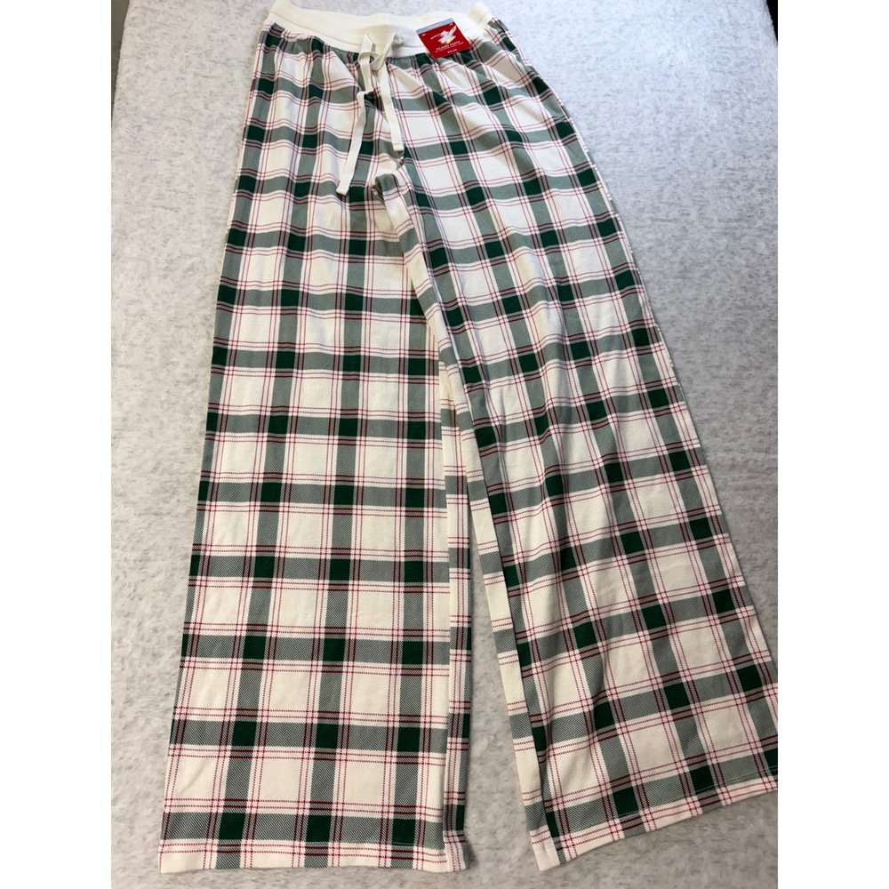 Wondershop Target Womens XS Pajama Pants Green Red White Plaid Cotton Sleepwear
